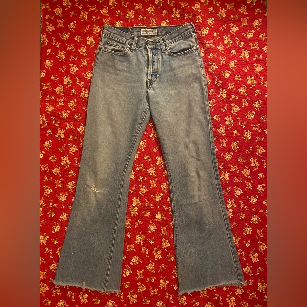 Abercrombie & Fitch Vintage Bootcut Flare Cutoff Jeans Women’s Size 4